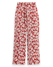 Scotch and Soda 30" Wide Leg Trousers, Red (RED), large