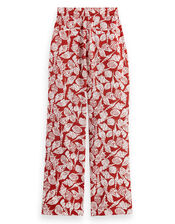 Scotch and Soda 30" Wide Leg Trousers, Red (RED), large