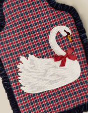 Swan Tartan Hot Water Bottle Cover, , large