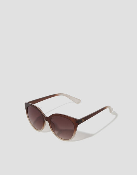 Ombré Round Cat Eye Sunglasses, , large