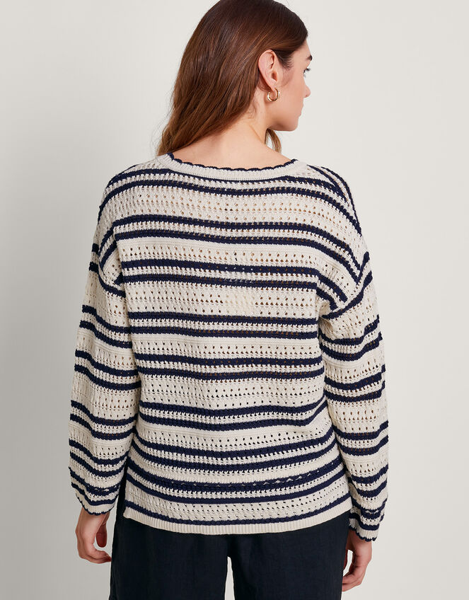 Sarah Stripe Jumper, Ivory (IVORY), large