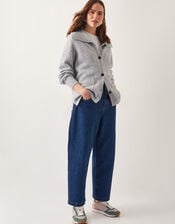 Clay Collar Cardigan, Grey (GREY), large