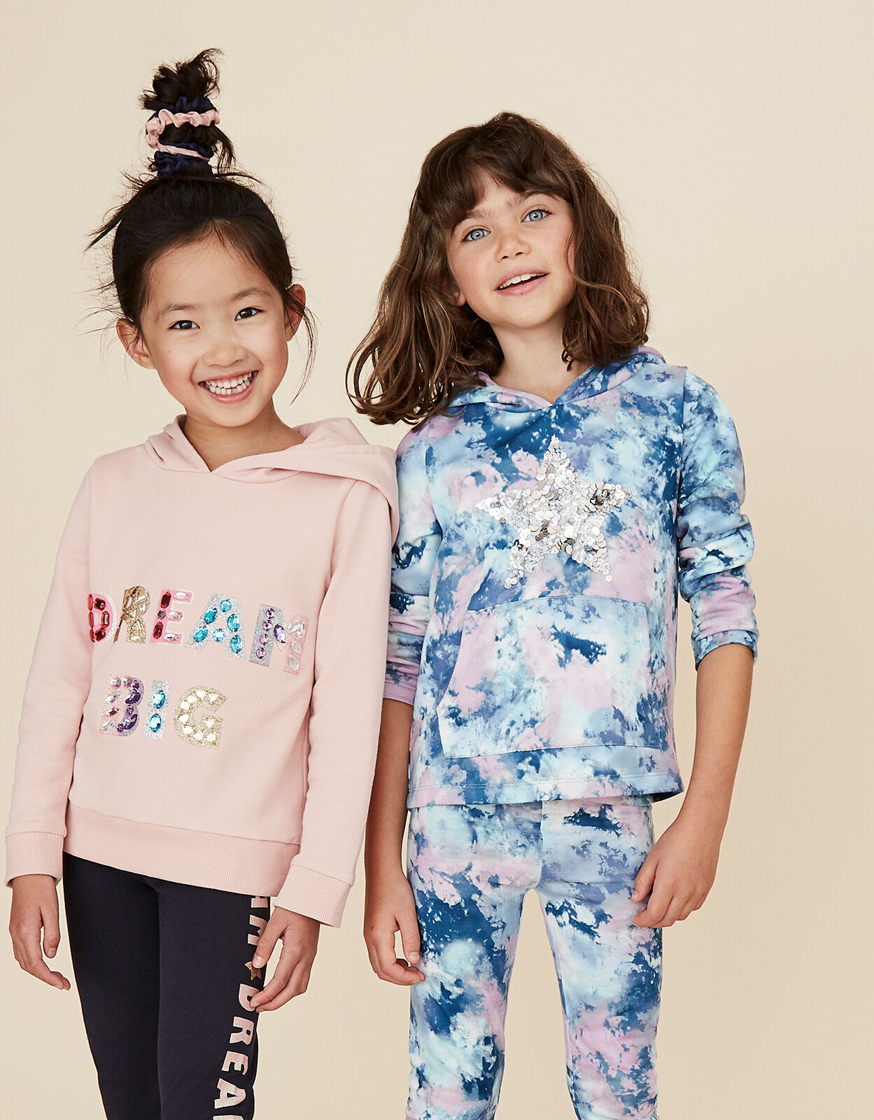Tie dye sequin hoodie hot sale