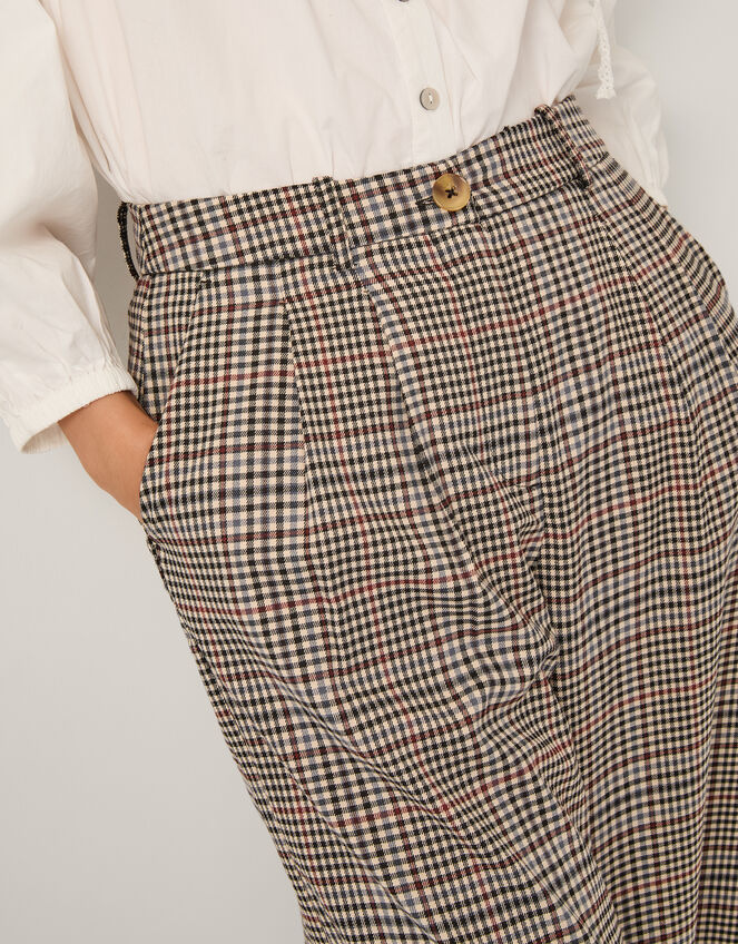 Carmen Check Wide Leg Pants, Natural (NATURAL), large