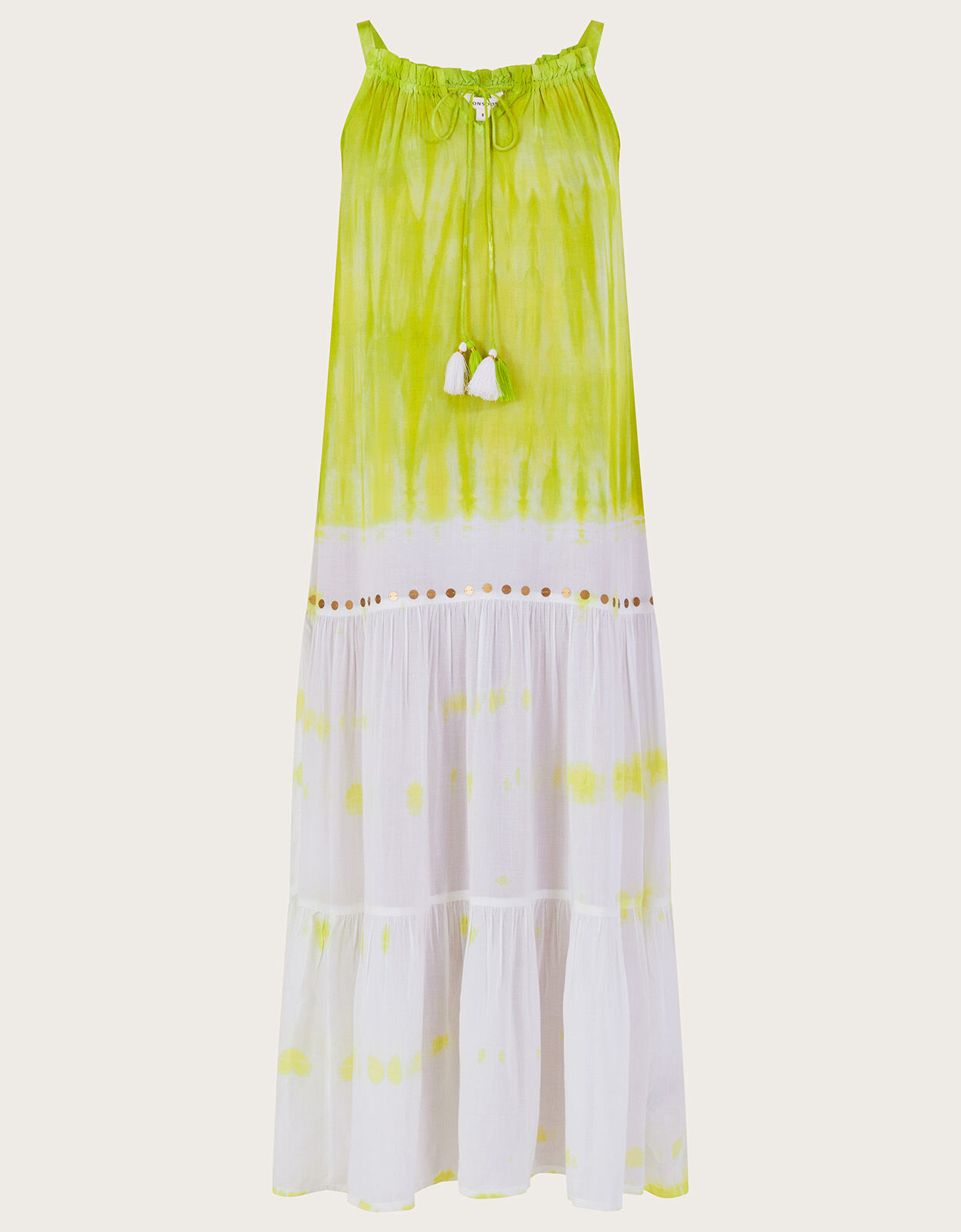 Yellow tie dye maxi dress cheap