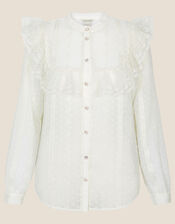 Norah Victoriana Dobby Blouse , Ivory (IVORY), large