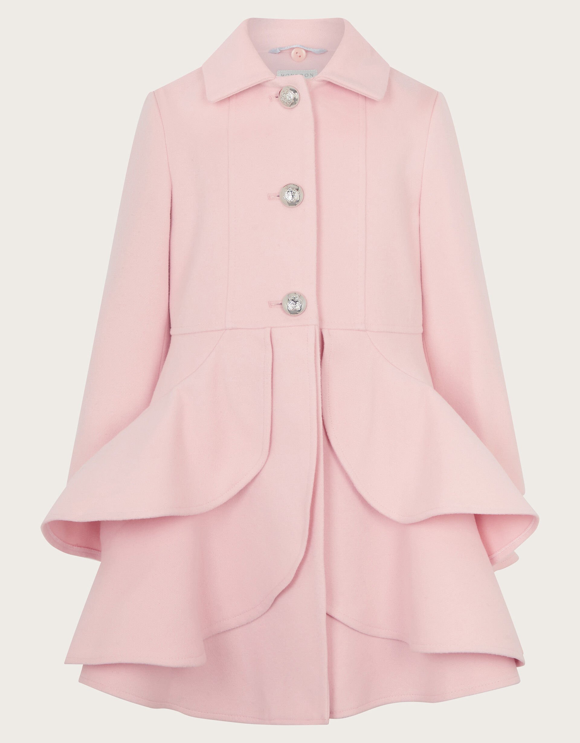 Monsoon girls pink coat discount