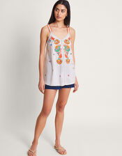 Felicity Embroidered Cami, Ivory (IVORY), large