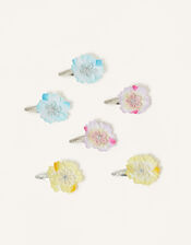 Daisy Pom-Pom Hair Clip Multipack, , large