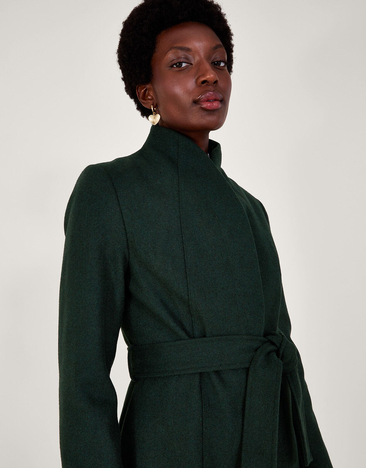 Monsoon green coat shop