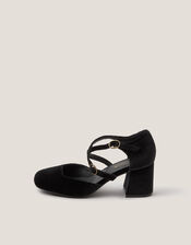 Gia Velvet Mary Jane Heels, Black (BLACK), large
