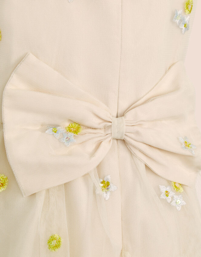 Ingrid Floral Embroidered Tiered Maxi Dress, White (WARM IVORY), large