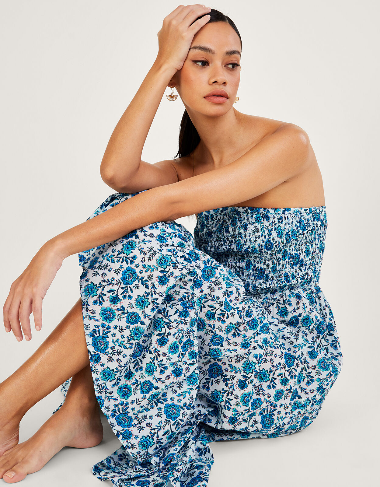 Cotton bandeau deals dress