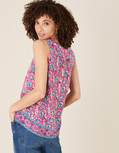 ARTISAN STUDIO Printed Tank Top, Pink (PINK), large