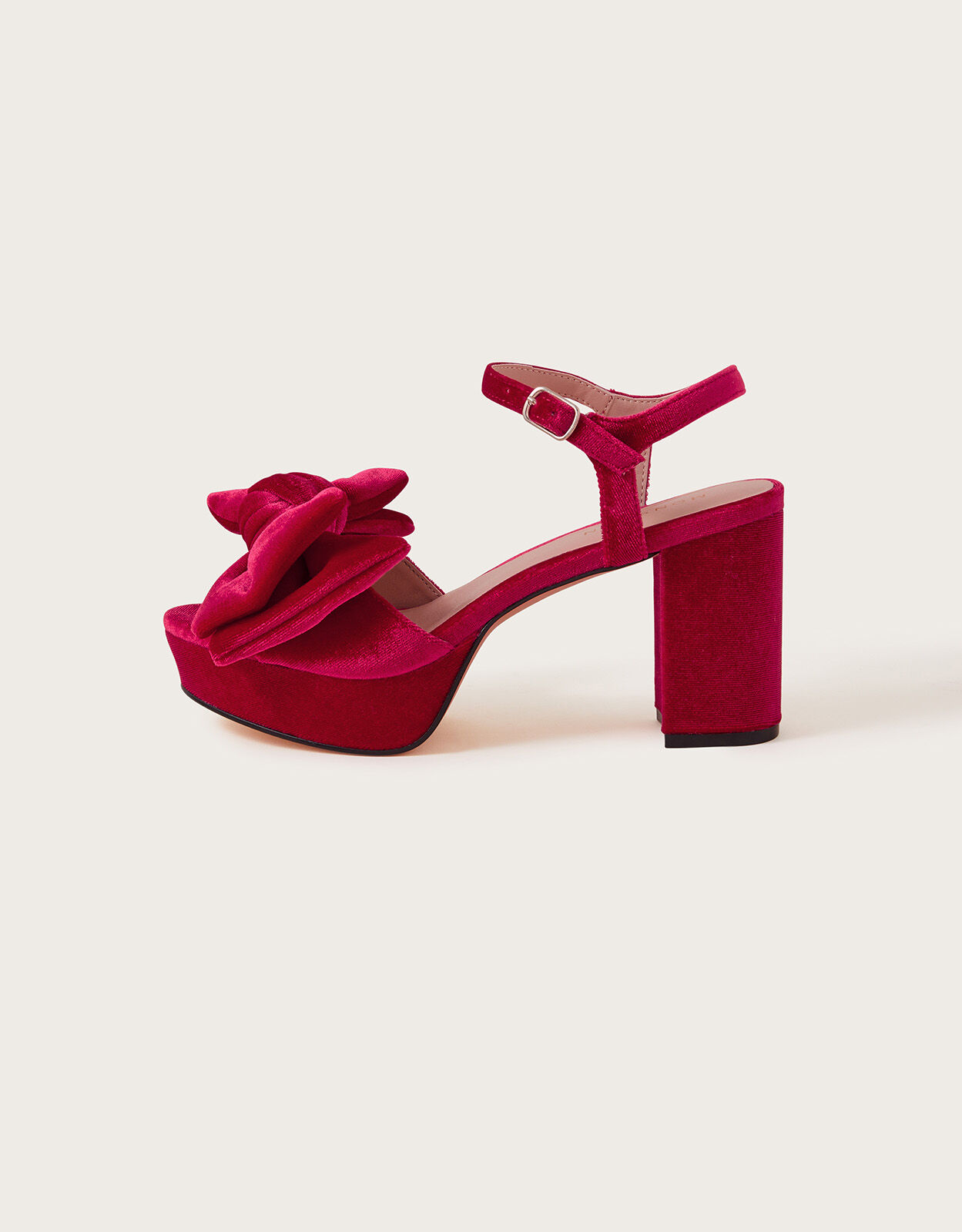 Red bow shoes heels cheap