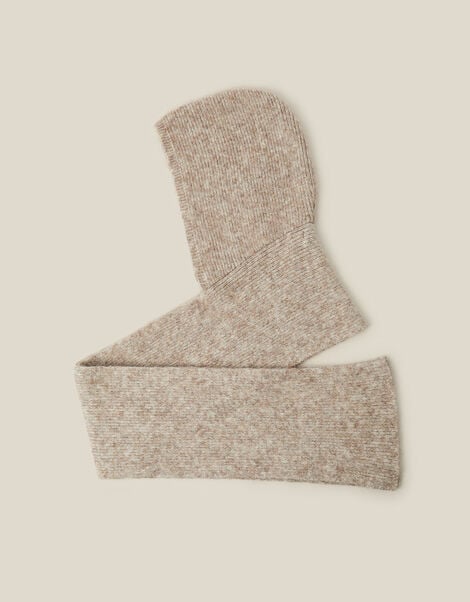 Tula Hooded Scarf, Natural (NATURAL), large