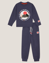Back To Nature Sweatshirt and Joggers Set, Blue (BLUE), large