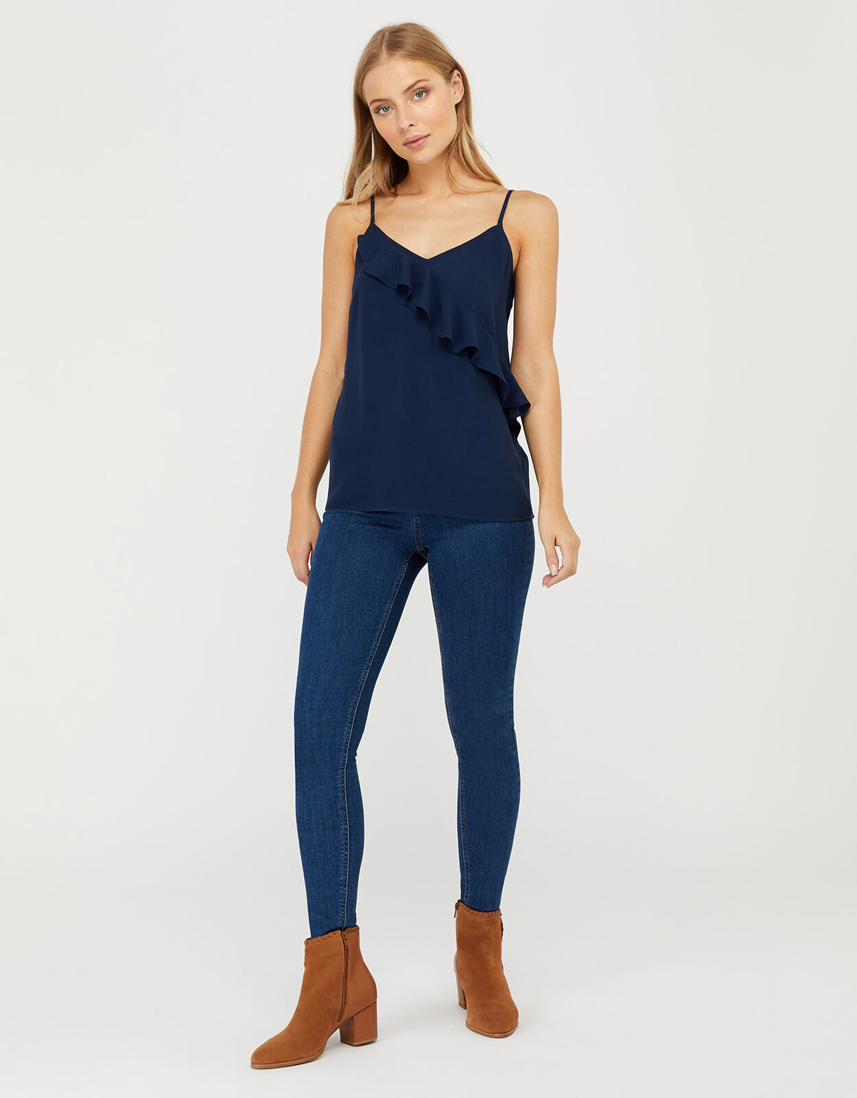 Womens navy cami top clearance
