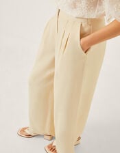Alba Wide Leg Tailored Trousers, Yellow (YELLOW), large