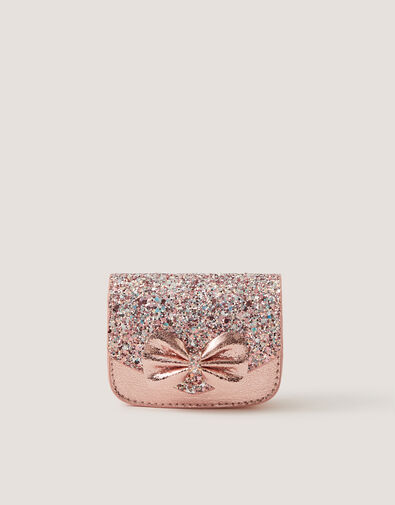 Mini Glitter Bow Metallic Bag, , large