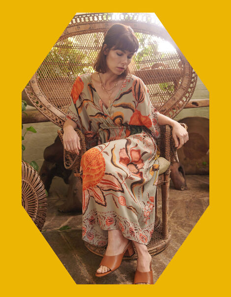 One Hundred Stars Print Tie Dress, , large