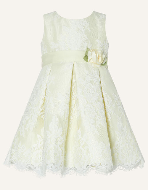 Baby Lola Lace Dress, Yellow (LEMON), large