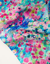 Floral Scarf in Pure Silk, , large