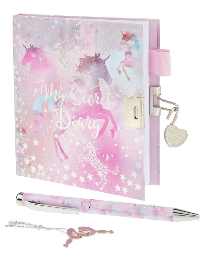 Stardust Unicorn Diary and Pen Set, , large