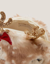 Faux Fur Reindeer Purse Bag, , large
