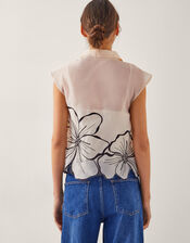 Bridget Floral Shirt , Ivory (IVORY), large