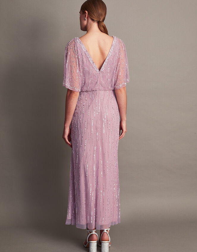 Elizabeth Embellished Shorter Length Maxi Dress, Mink (MINK), large
