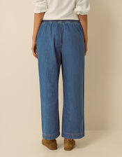 Harper Short Wide Leg Jeans, Blue (DENIM BLUE), large