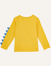 Dinosaur Long Sleeve T-Shirt, Yellow (MUSTARD), large