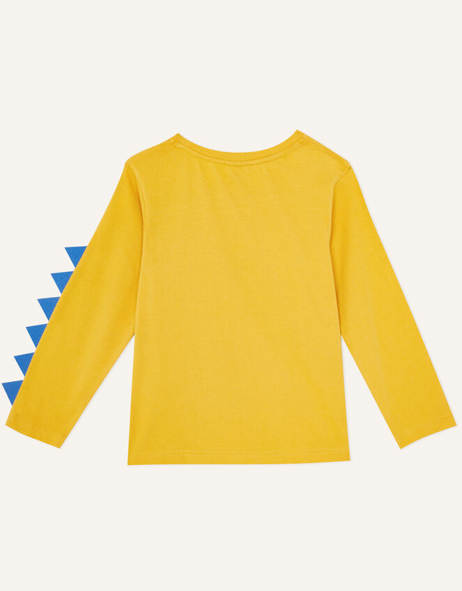 Dinosaur Long Sleeve T-Shirt, Yellow (MUSTARD), large