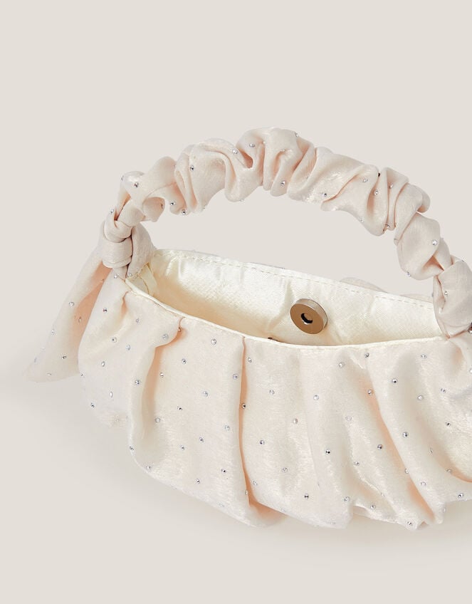 Satin Diamante Mini Bag, , large