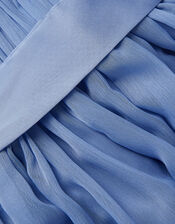 Ava Cape Sleeve Chiffon Bridesmaid Dress, Blue (BLUE), large