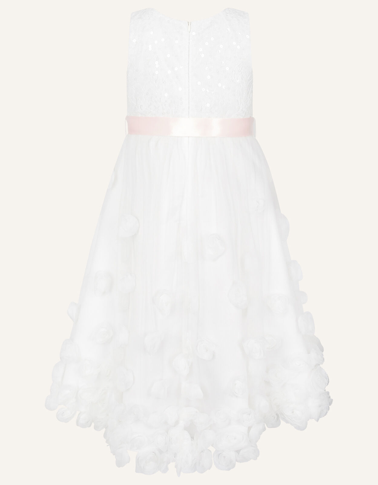 Xanthe 3D Flower Dress Ivory