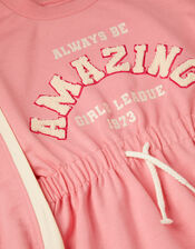 Sporty Sweatshirt Dress, Pink (PINK), large