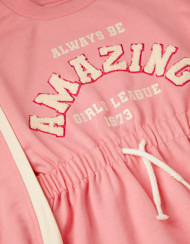 Sporty Sweatshirt Dress, Pink (PINK), large