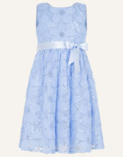 Cassie Sequin Dress, Blue (BLUE), large