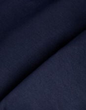 Cowl Neck Satin Prom Dress, Blue (NAVY), large