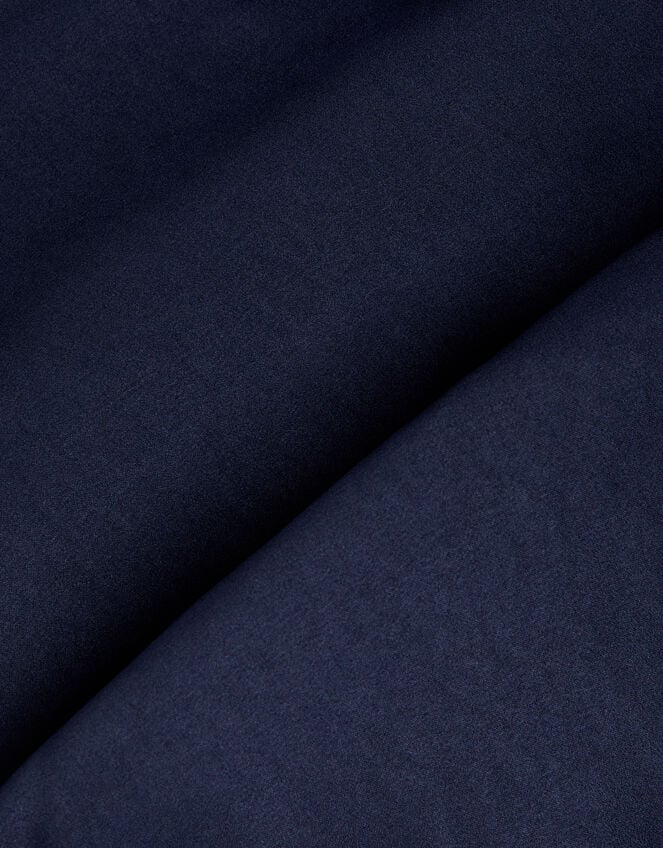 Cowl Neck Satin Prom Dress, Blue (NAVY), large