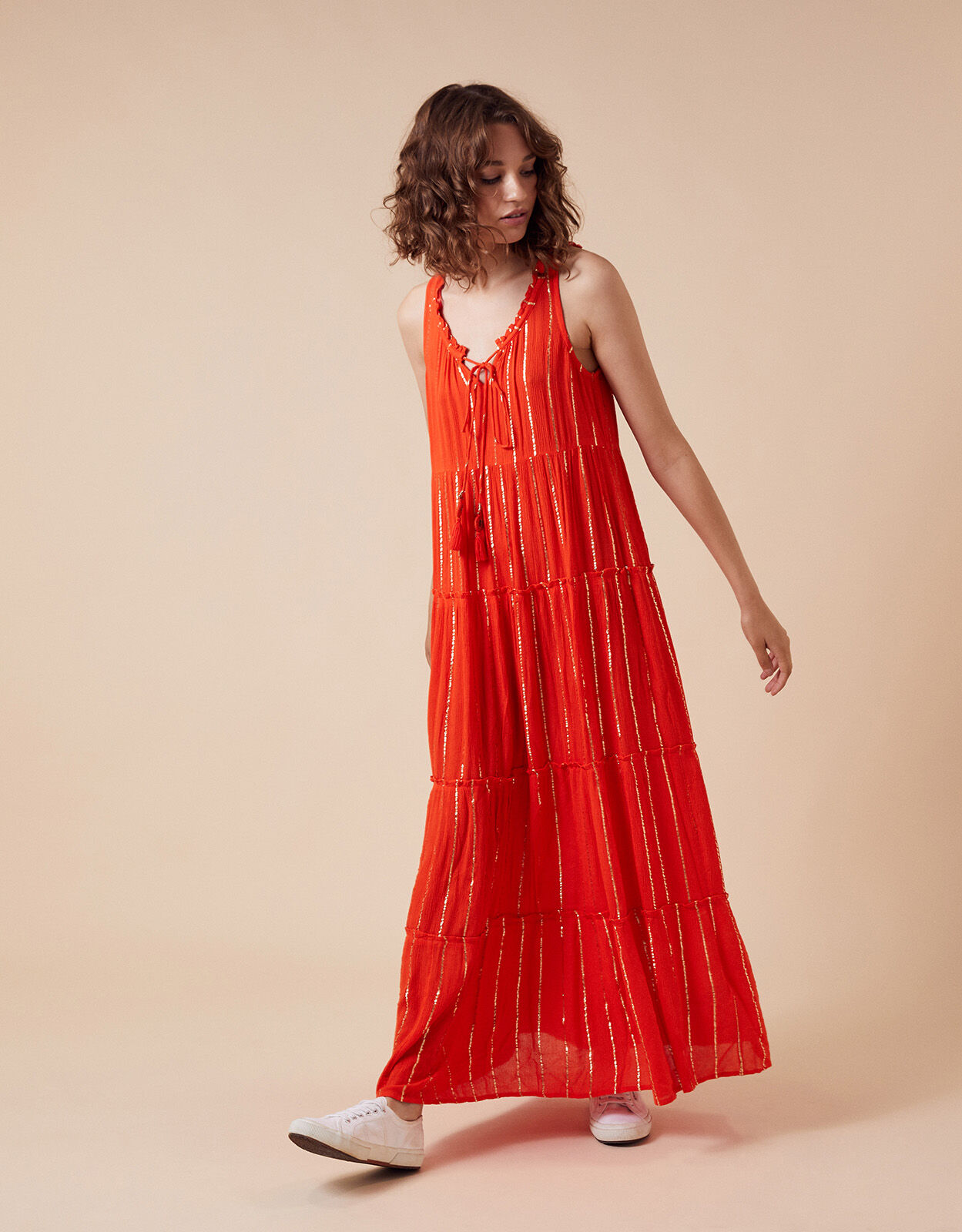 monsoon red maxi dress