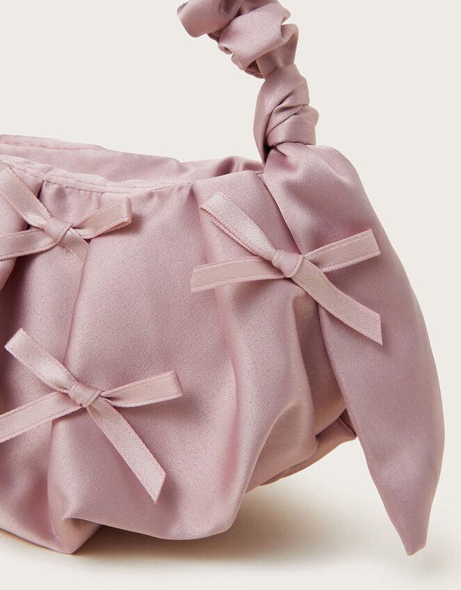 Mini Bow Satin Handbag, , large