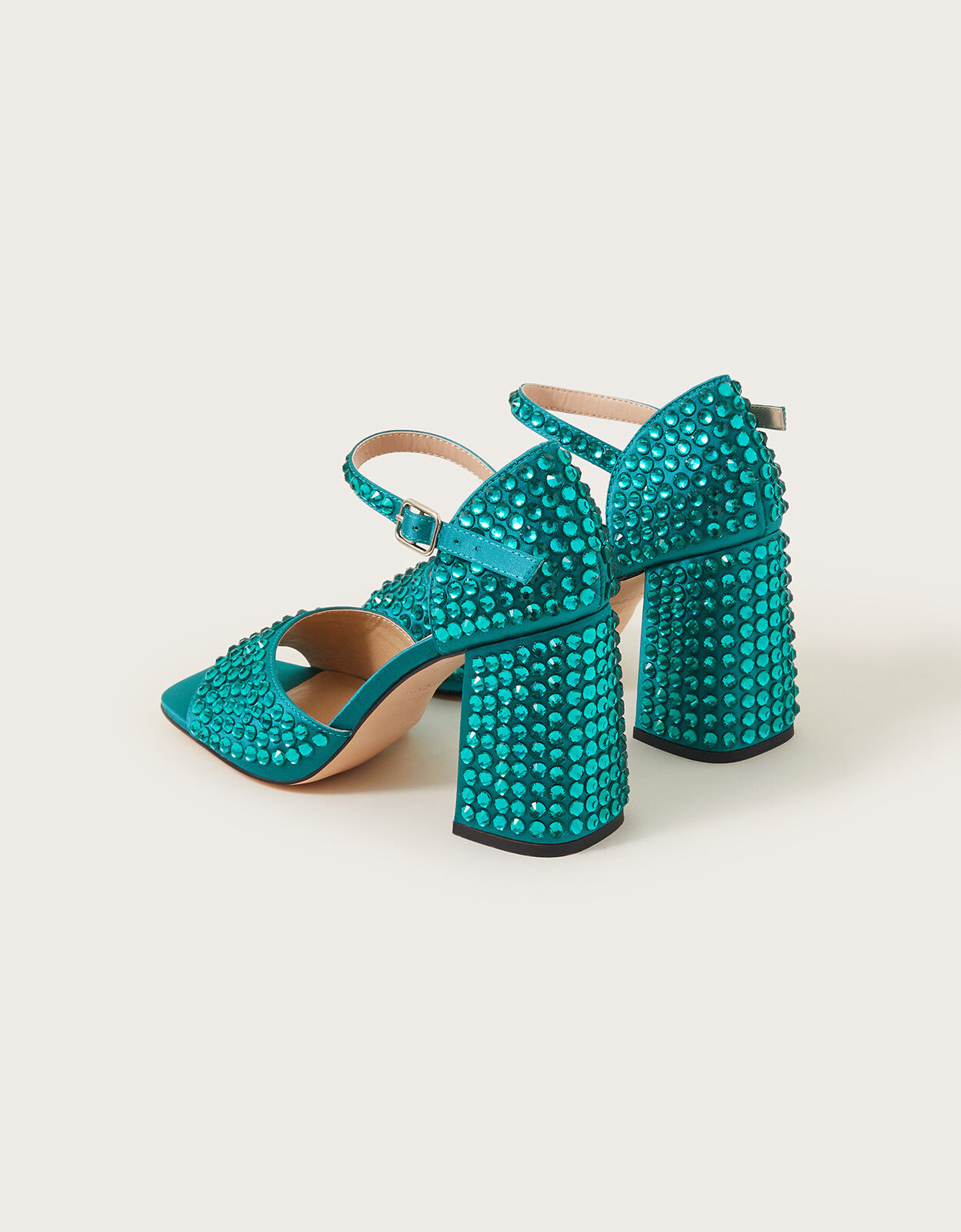 Gem Embellished Heels Teal Occasion Shoes Monsoon US