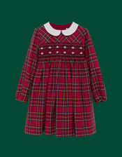 Trotters Charlotte Smocked Dress, Red (RED), large