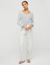 Summer Sparkle Knit Jumper, Blue (BLUE), large