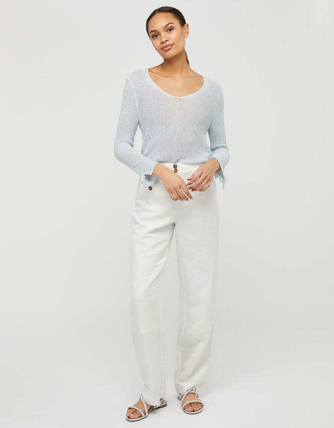 Summer Sparkle Knit Jumper, Blue (BLUE), large