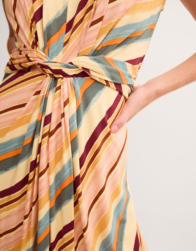 Tola Stripe Jersey Midi Dress, Pink (LIGHT PINK), large