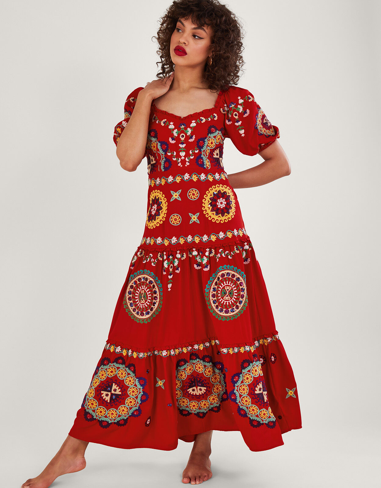 Monsoon red new arrivals maxi dress